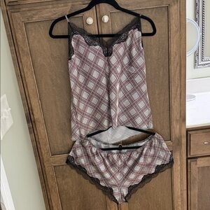 Victoria's Secret Chemise Set with Black Lace